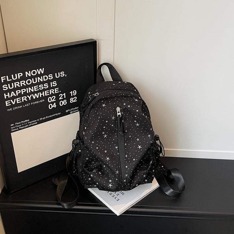 2026 New Trendy Versatile Backpack, Fashionable and Stylish, Large Capacity Travel Bag, Student Canvas Cute Star Backpack