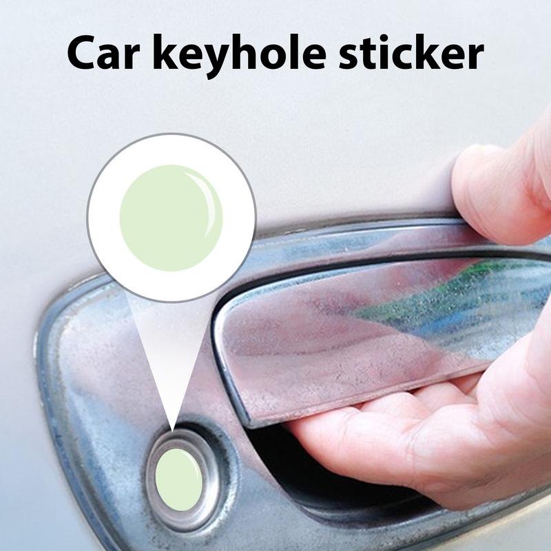 Car Door Lock Stickers 4PCS Anti-Blocking Car Door Lock Screw Protector Key Decor Automotive Door Entry Guard Car Door Key Holes