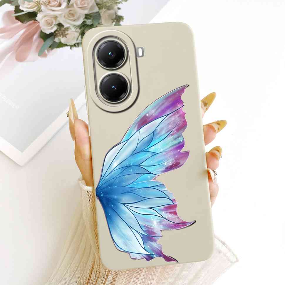 Butterfly Cherry For Xiaomi POCO X 7 x7 Pro 5G Case Clear Soft Bumper Protection Silicon Cover Capas For POCO X7 Pro