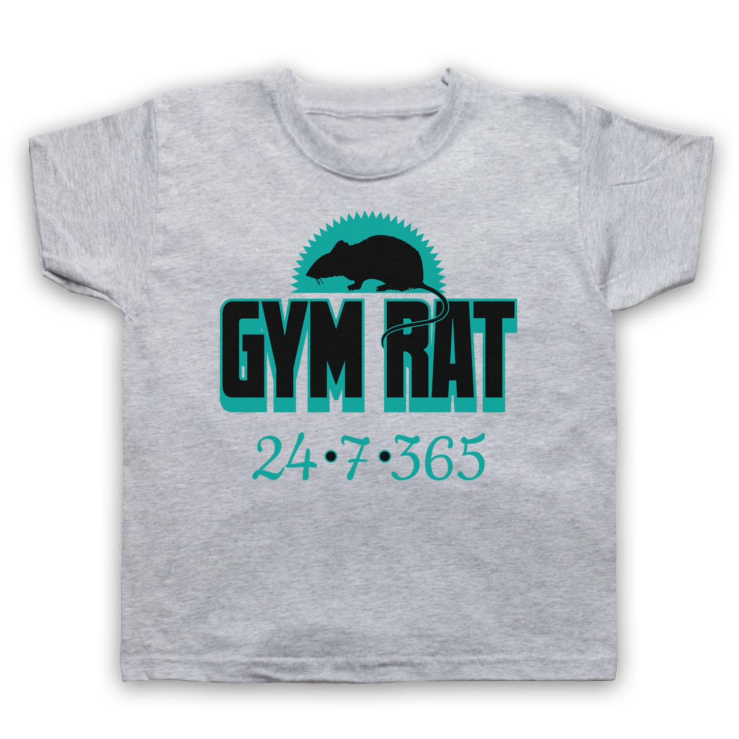GYM RAT FITNESS BODYBUILDING POWERLIFTING TRAINING 24/7 KIDS CHILDS T-shirt 160