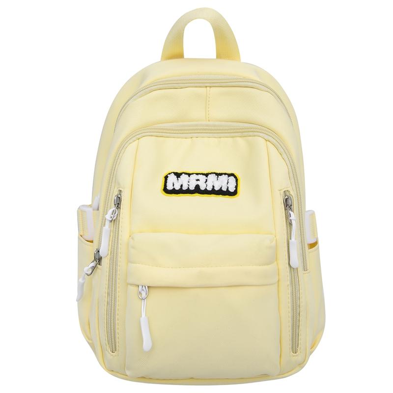 

Однотонный маленький рюкзак с надписями Campus Студенческий школьный рюкзак жёлтый