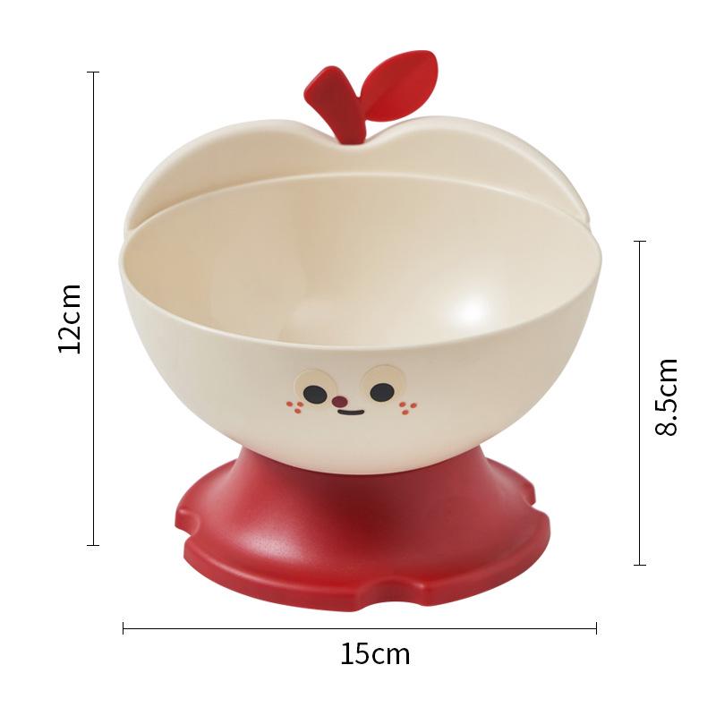 

Apple-Shaped Stainless Steel Pet Bowl with High Neck Protection - Anti-Black Mouth and Anti-Tip Design for Cats and Dogs. OPP Bagged