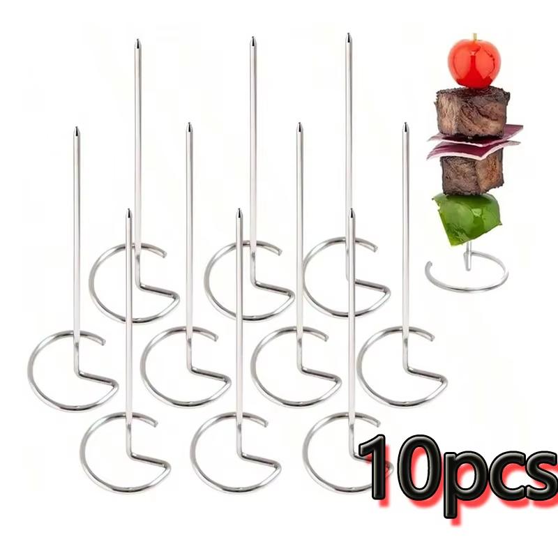 10-30pcs Stainless Steel Skewer Grill Kabob Skewers Sticks For Grilling Reusable Kebab Barbecue BBQ Stick Special Baking Needle