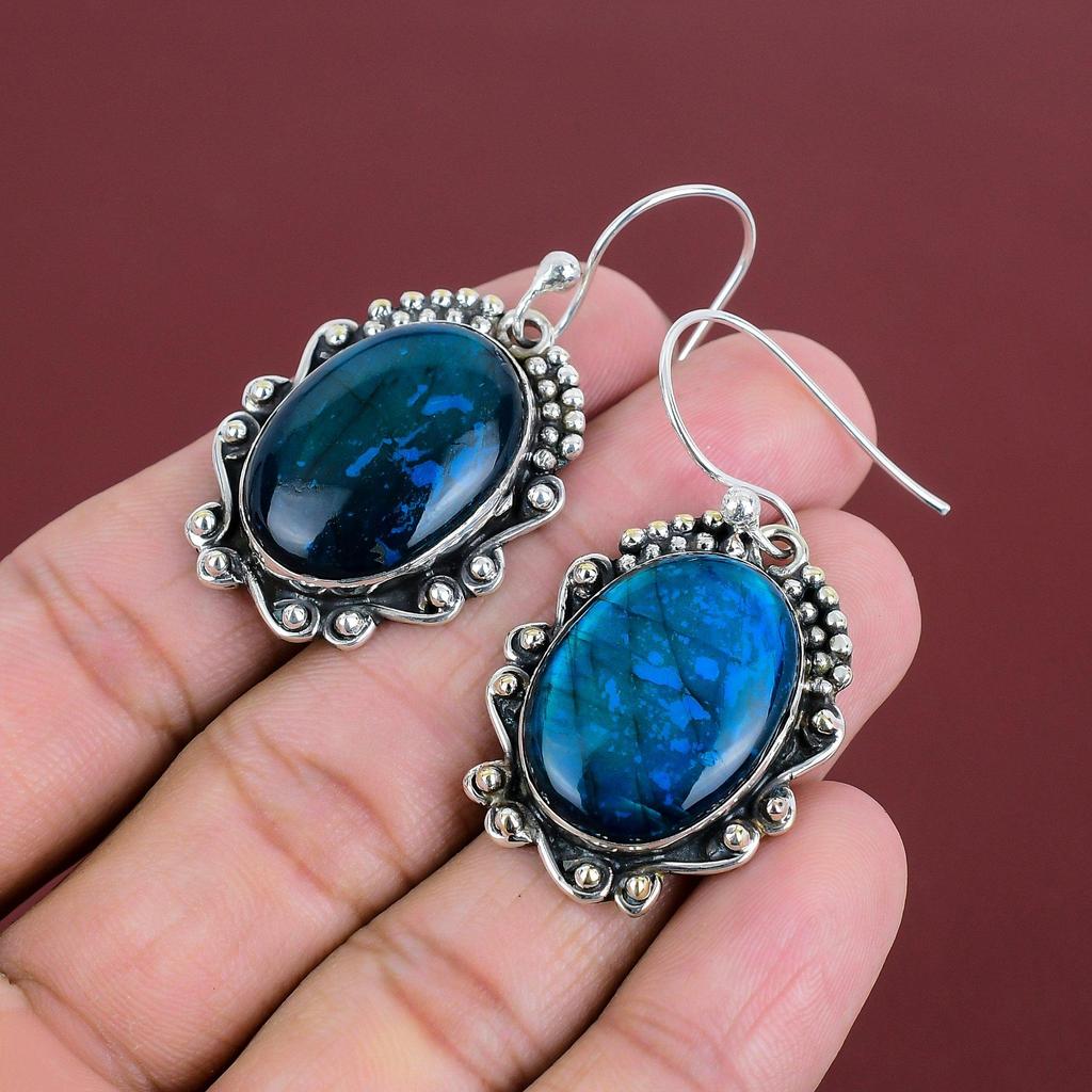 Neon Flash Labradorite Earring Natural Gemstone Jewelry 925 Sterling Silver Earrings Handmade Dangle Earring Designer Jewelry Gifts For Her