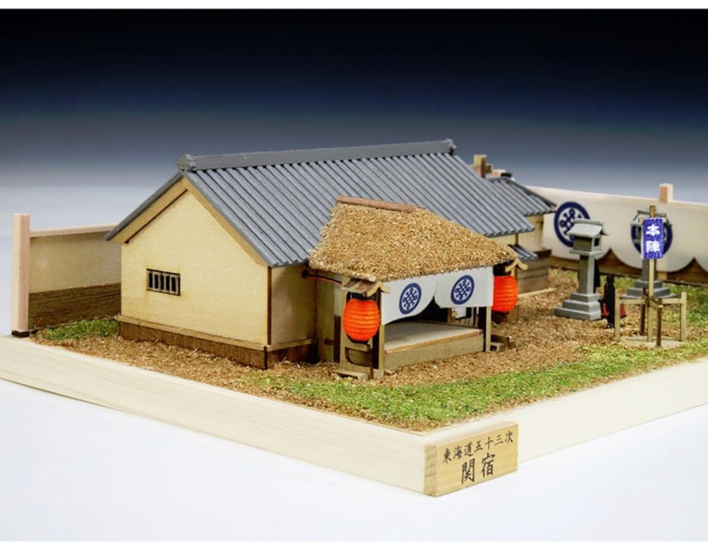 Woody Joe Stations of the Wooden Model Assembly Kit Fifty-three Tokaido, Sekijuku, (Diorama)