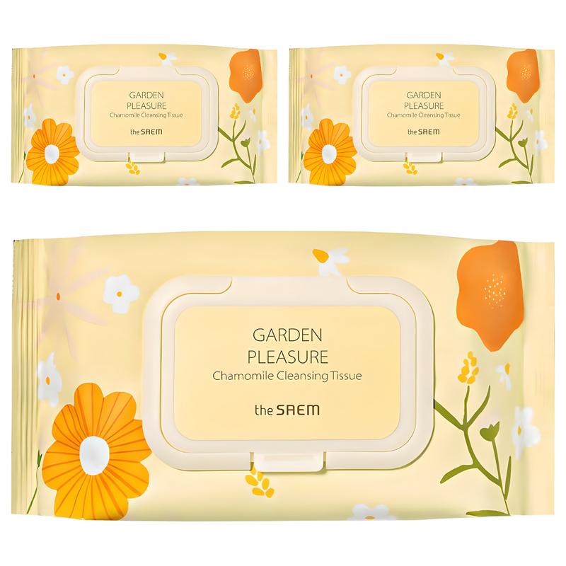 The Saem Garden Pleasure Chamomile Cleansing Tissues, 100 wipes, 3 pcs