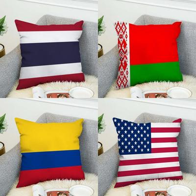 Flag Pillow Case For Car Sofa Decorative Home Doublesided Print Plush Square Throw Pillow Cushion Cover