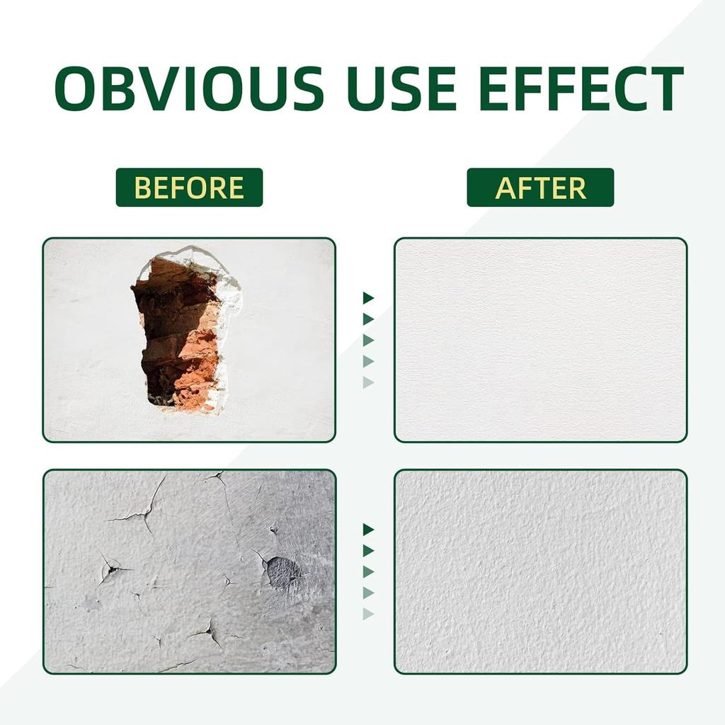 Wall Repair Agent Quick-Drying Sealant Agent Crack Mending Agent Mildewproof White Wall Restore Drywall Repair Kit with Scraper