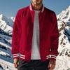 Heren Retro Baseballjack Losse Pasvorm Opstaande Kraag Casual Enkelrijdig Knoopsluiting
