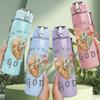 1PC Be A Clear Vessel For God Print 750ml Color Plastic Sports Water Bottle Leakproof Flip Straw Lid Suitable for Sports Office Home Use