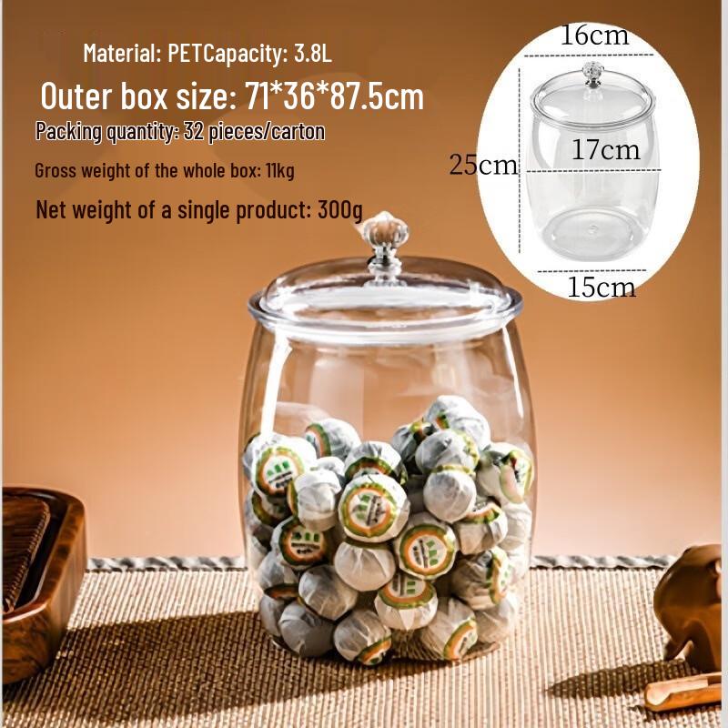 Airtight Vacuum-Sealed Food Storage Container 3.8L Drum Shape