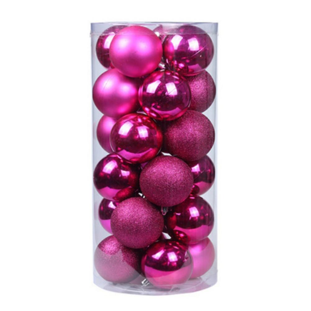 24Pcs/set 3cm Christmas Tree Ball Baubles Colorful Xmas Party Christmas Decorations Perfect Wedding Hanging Ball Wreath Ornament
