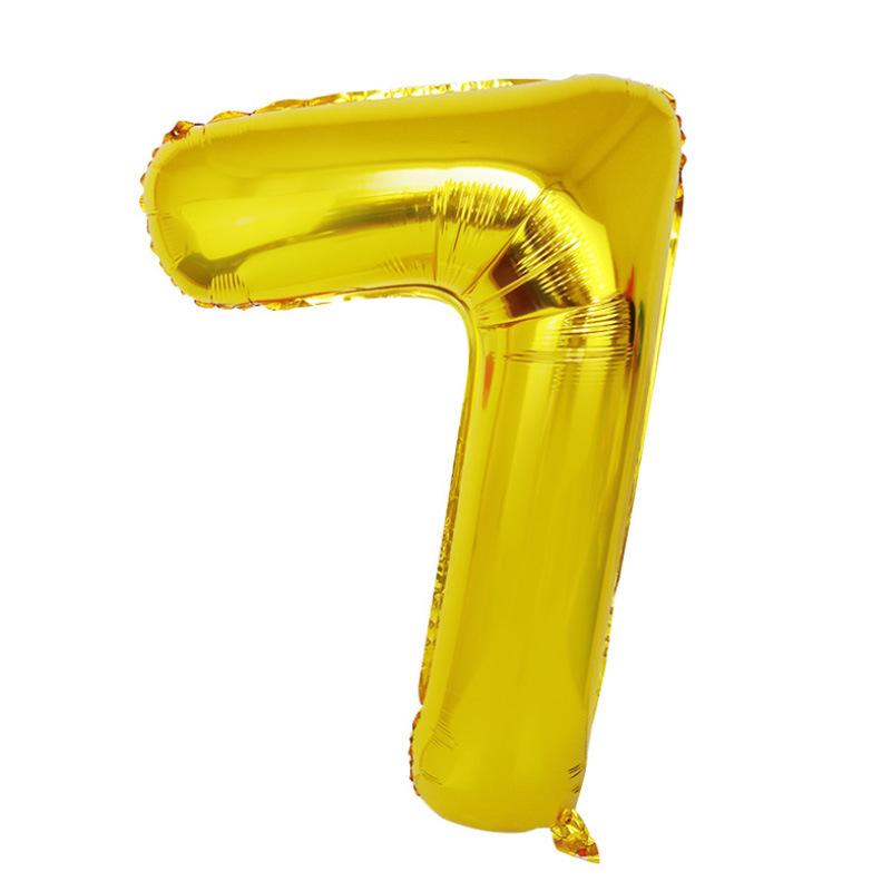 32-Inch Gradient Color Aluminum Foil Number Balloons - US Version