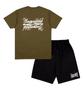 CREAM SODA LAB [2Pack] Crsdel Lettering Short Sleeve Shorts Set (Type B)
