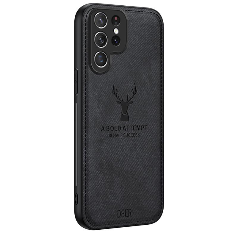 

For Samsung Galaxy S24 Ultra Case Deer Pattern Protective Phone Case Black