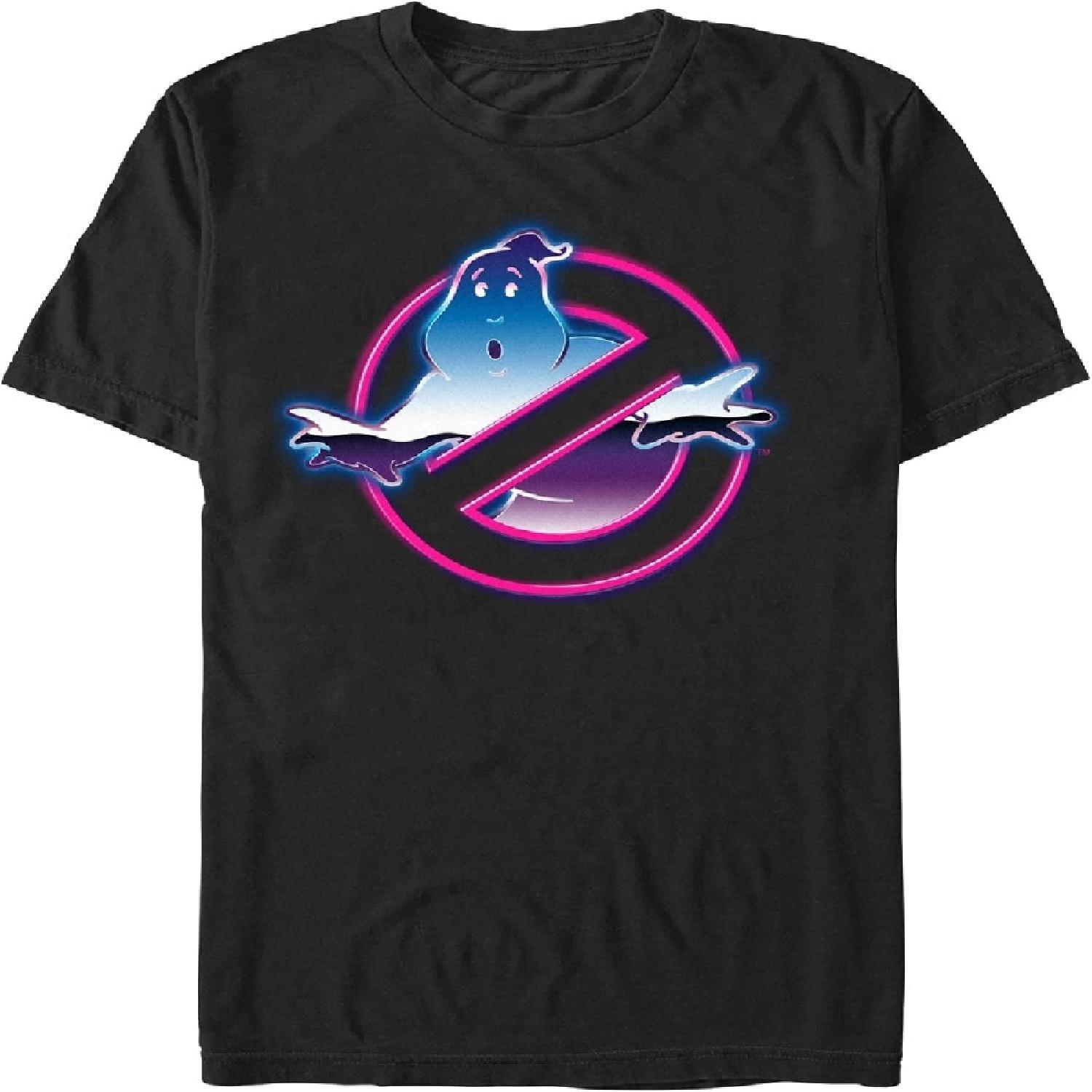 Fifth Sun Men s 80s Neon Ghostbusters Logo T-Shirt S