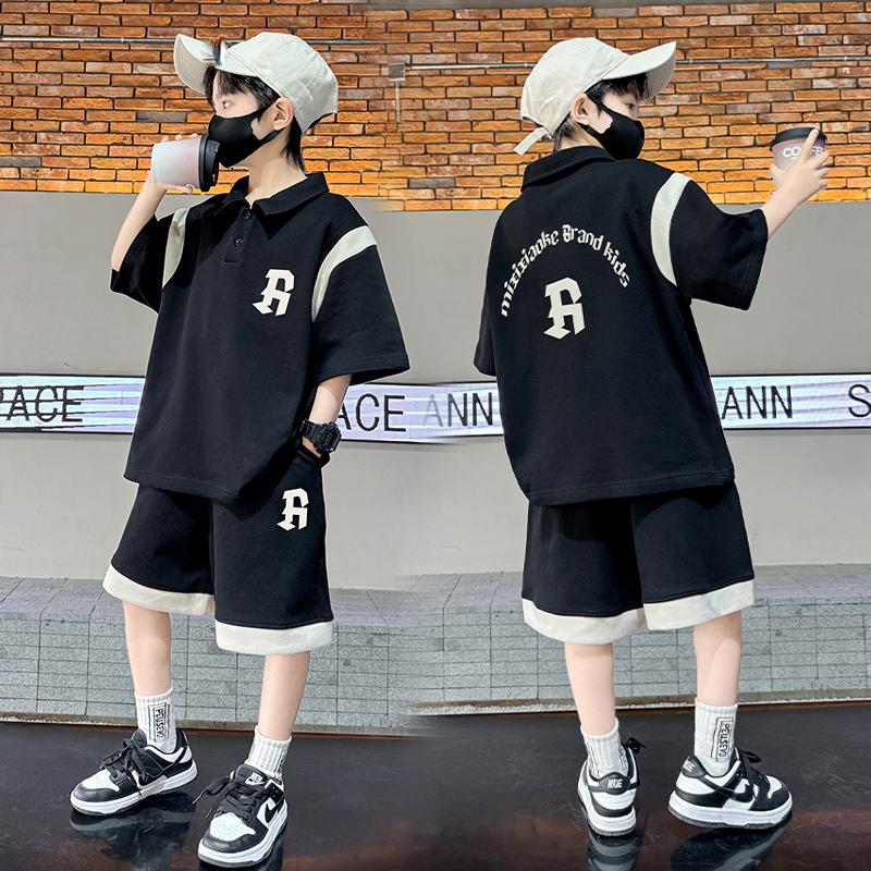 Boys' summer outfit set 2026 new children's outfit mid size cool and handsome summer sports thin style boys' summer fashion trend