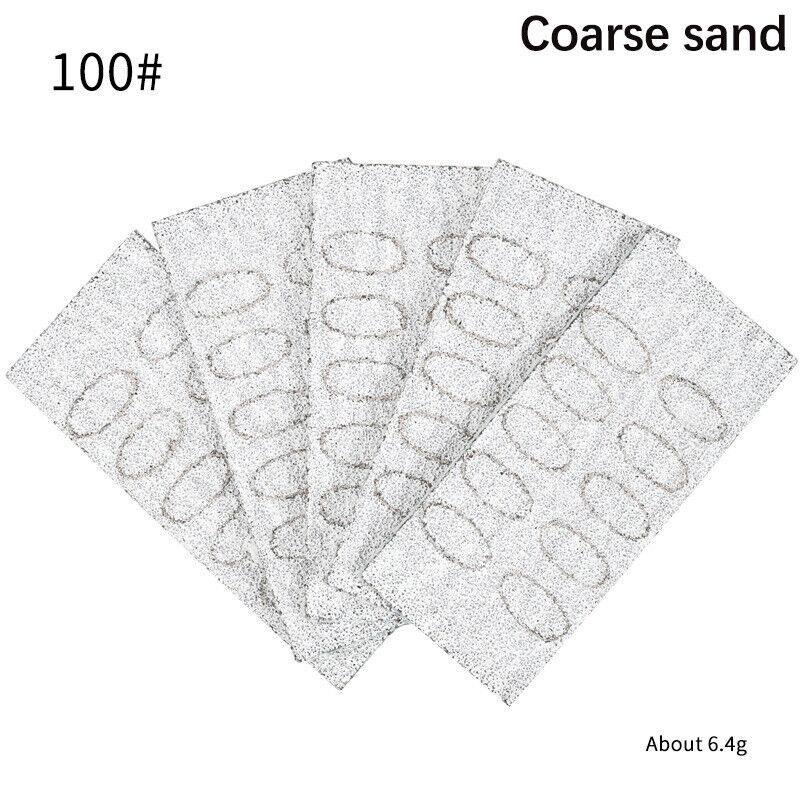 

50 шт., толкатель для кутикулы, самоклеящийся, для обрезки хлопьев песка, для предварительной полировки ногтей