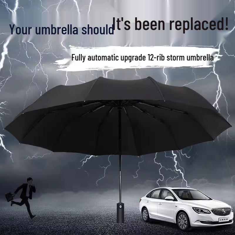 Thickened Automatic Folding Sunshade Umbrella - Enlarged, Anti-UV for Sun and Rain