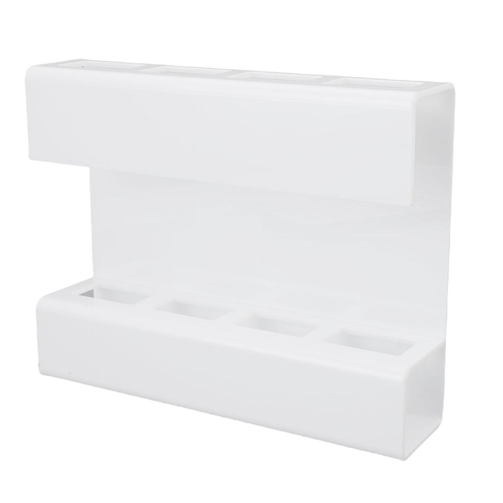 Wall Mount Straw Holder with Adhesive Bottom Drainage Acrylic Cabinet Door Reusable Straw Storage   for Kitchen Tabletop