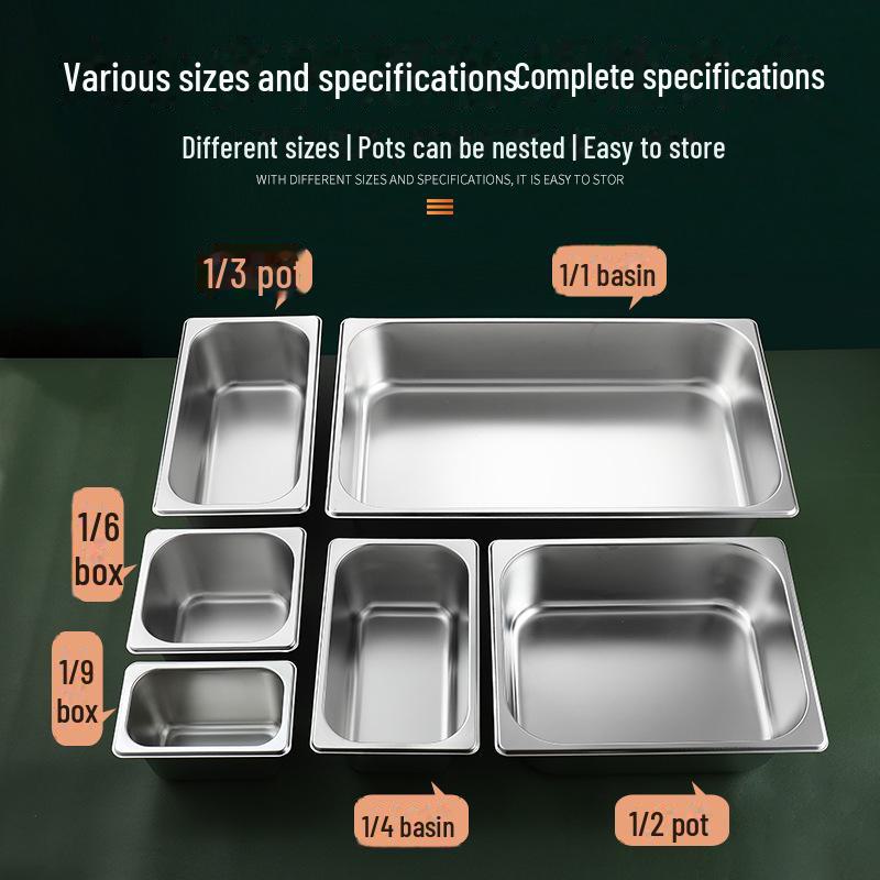 Quadratische Servierschüssel aus Edelstahl mit Deckel für Fast Food, Milchtee, Gewürze oder Hot Pot