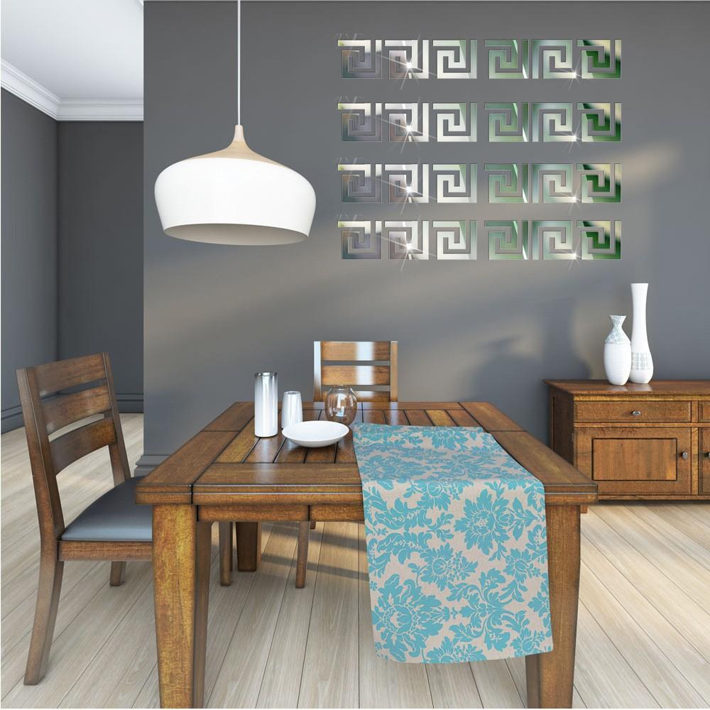 Mirror 3D Lace Border Adhesive Wallpaper | Acrylic Self-Adhesive Ceiling & TV Wall Sticker for Living Room Bedroom Decor