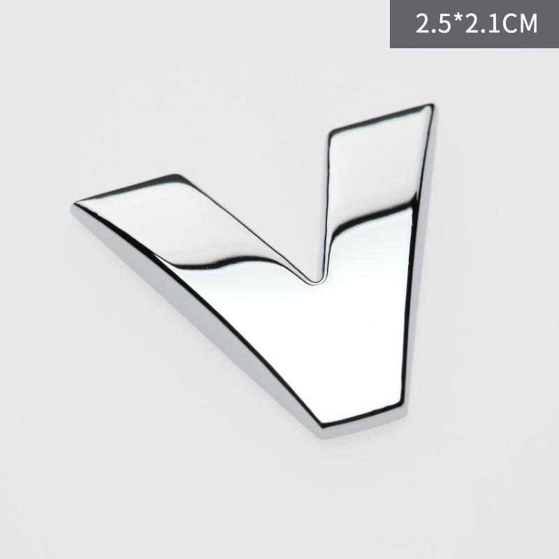 Custom 3D Car Number Alphabet Stickers Zinc Alloy Metal Chrome Emblem Scratch Proof Durable for Auto Badge Motorcycle Laptop Decor