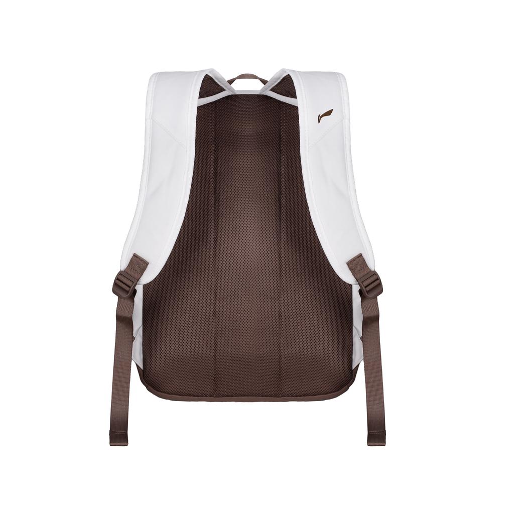 Li Ning Sports Leisure Large Capacity Simple Versatile Polyester Backpack Unisex Backpack Beige ABSV313-26