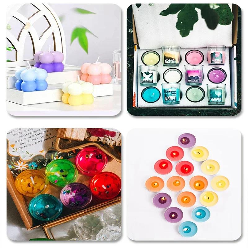 Zestaw barwników do świec Materiały do samodzielnego robienia świec Zestaw pigmentów do barwienia Barwnik woskowy Pigment do produkcji świec Aromaterapia Soja SB067
