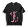 T-shirt Unisex Pantera Rosa Segno della Pace Fresca Retro Cartone Animato Tee