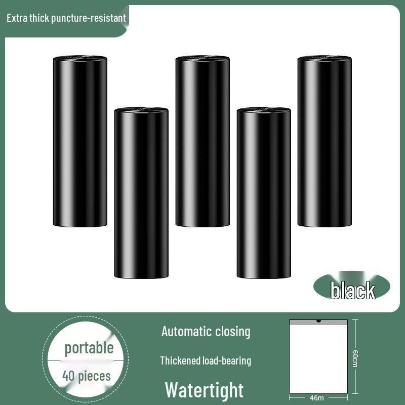 

80-Pack Newcomer 0.01 Thick Drawstring Trash Bags - Large, Durable for Kitchen and Bathroom Use