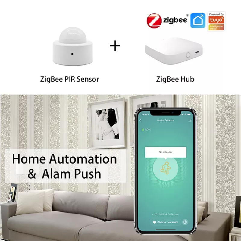 Mini Tuya Zigbee PIR Motion Smart Sensor Wireless Body Infrared Detector Security Smart Life App Control Alexa Google Home