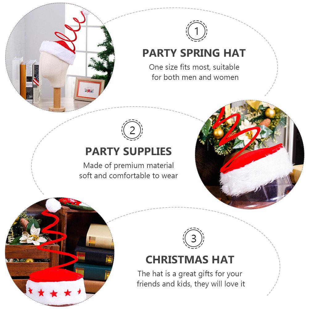 2Pcs Christmas Hat Kids Spring Design Funny Party Supplies Costume Accessory Gift One Size Fits Most Adults Children