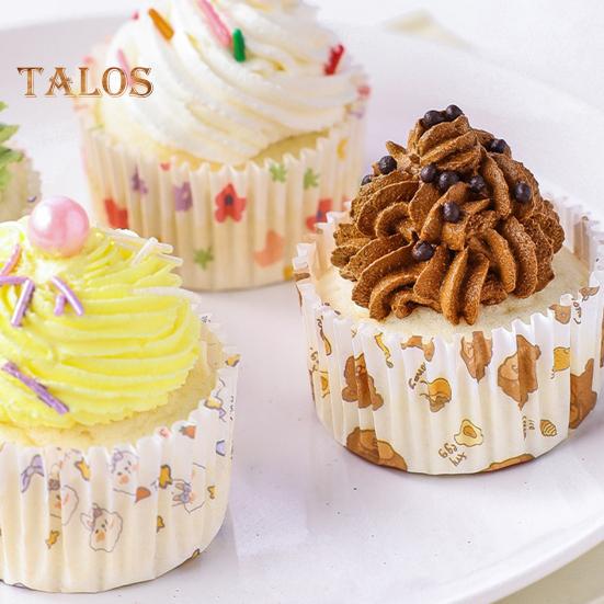 125Pcs Cupcake Paper Cups Heat-resistant DIY Food Grade Useful Muffin Cake Baking Cup Tray Cases for Dessert Shop