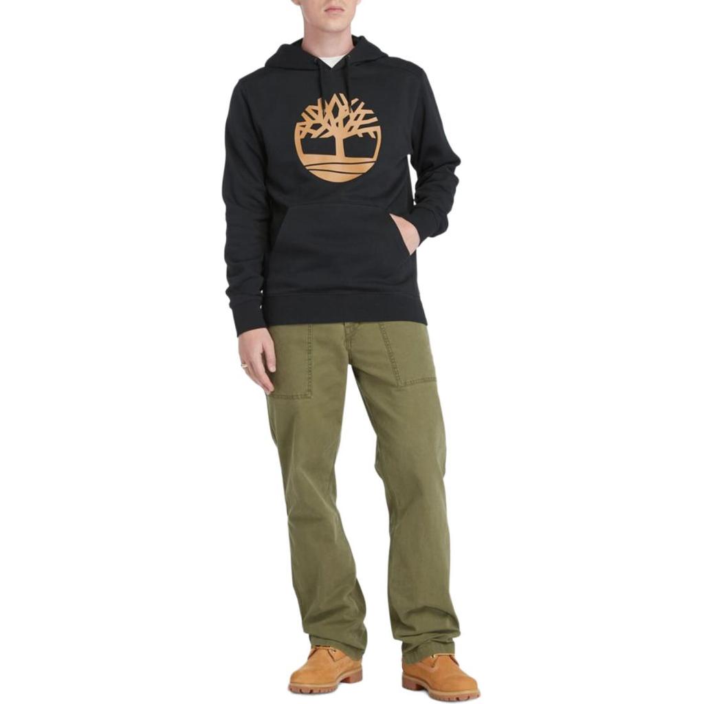 Timberland Tree Logo Fleece Lined Pullover Hoodie Men hoodies Black A2BJH-P56