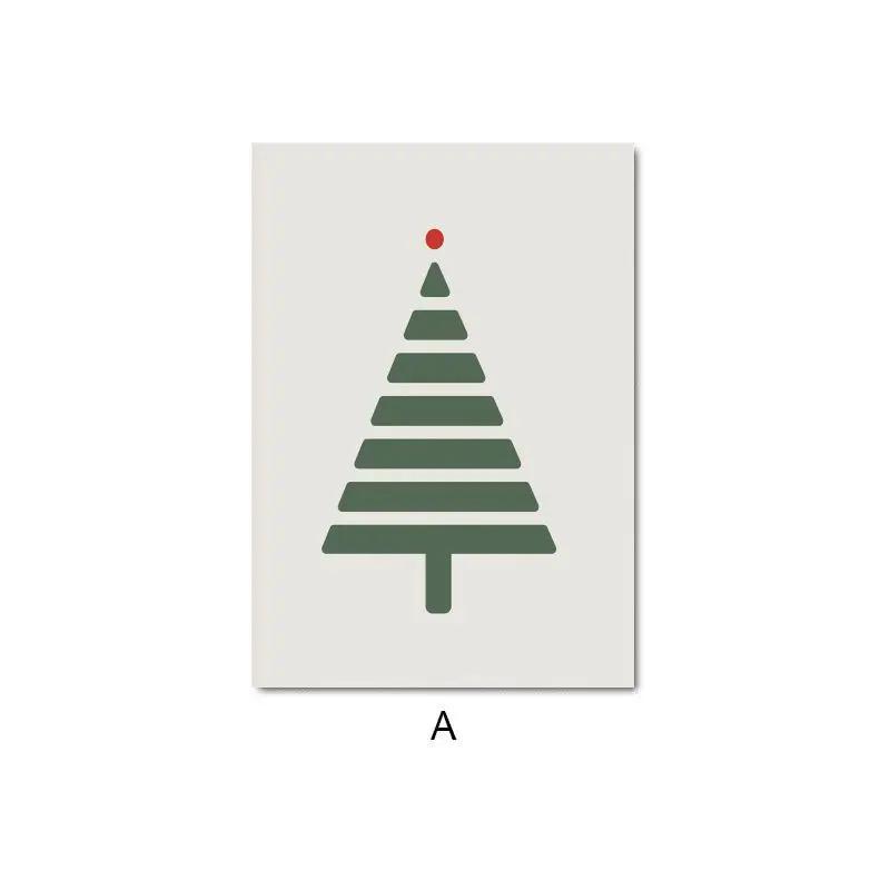 

С Рождеством плакаты и печатные картины на холсте милые картинки рождественская детская комната спальня офис домашние украшения 21cm×30cm NoFrame