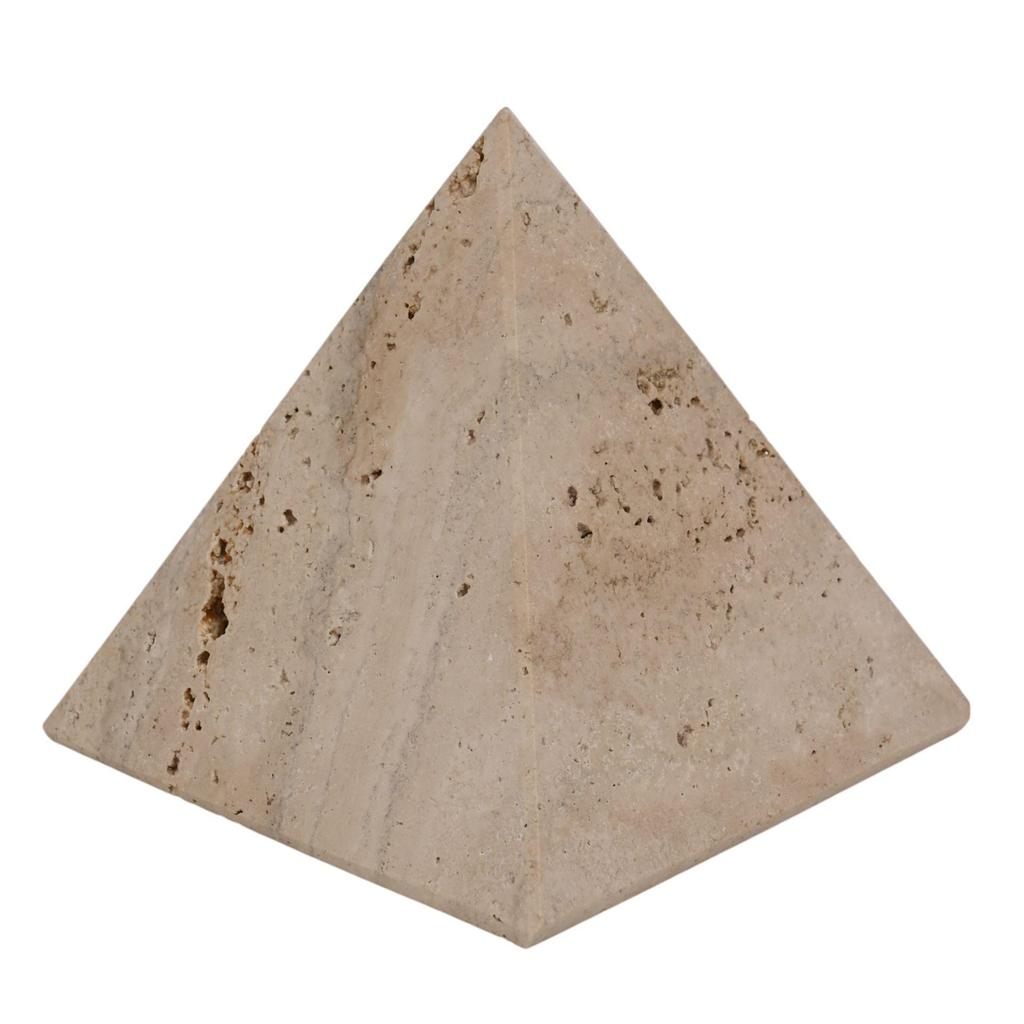 Hestia Travertine Pyramid - 10cm