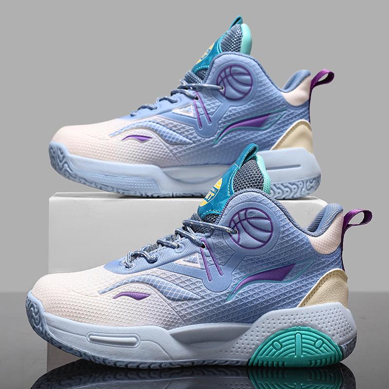 Atmungsaktive Mesh-Jungen-Basketballschuhe Frühjahr/Herbst 2026: Rutschfeste Sportschuhe für mittelgroße bis große Kinder