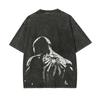 Marvel Spider-man Washed Retro Short Sleeve T-Shirt Casual Summer Wear Men's Comfortable Short Sleeve Sports