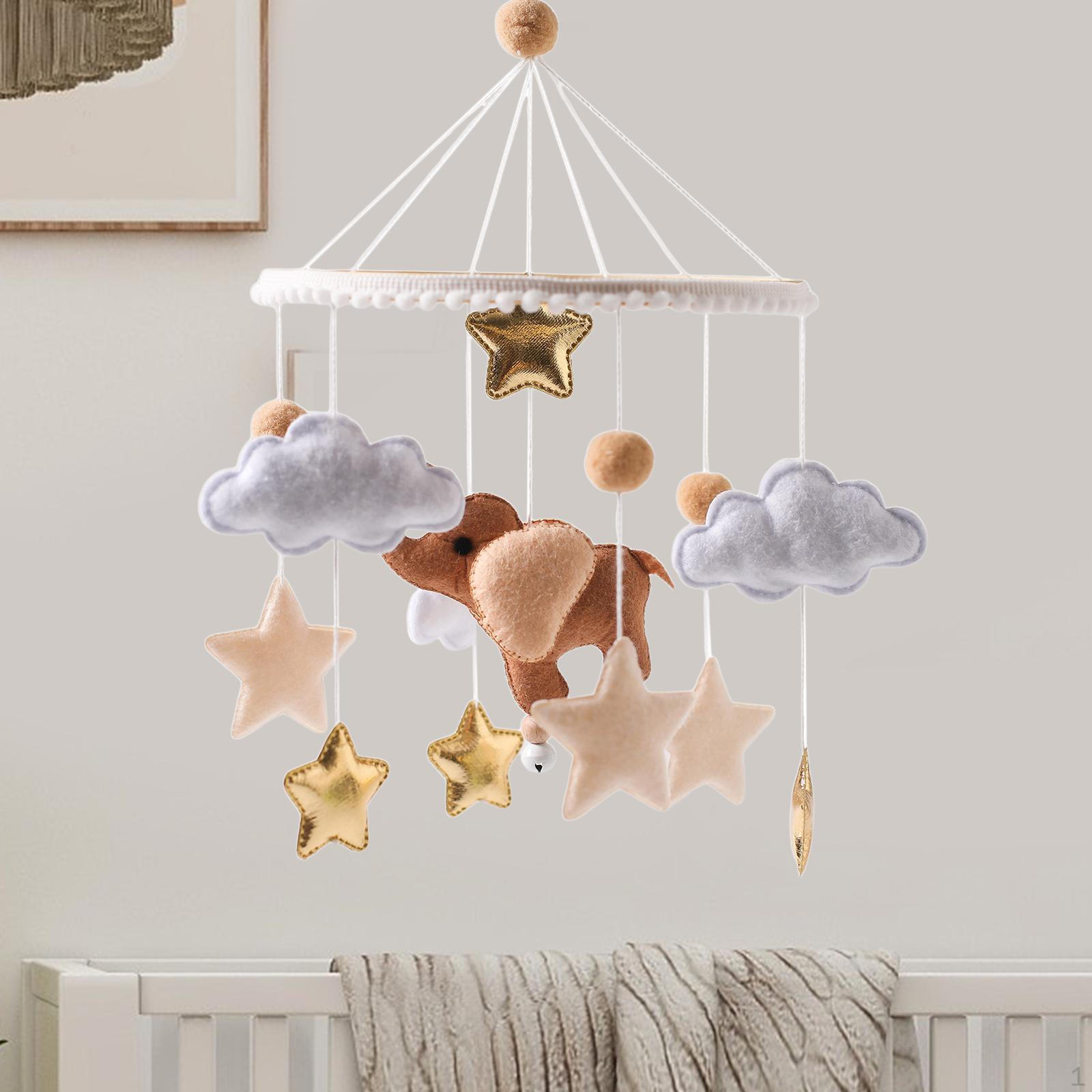 Baby Mobile for Crib Visual Development Colorful Handmade Sensory Toy Ceiling Hanging Ages