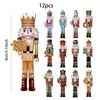 12pcs Christmas Tree Pendant Nutcracker Soldier Ornaments Xmas Tree Hanging Accessories To Decorate Home 2026 New Year Gift