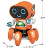 Electric Luminous Six-Claw Singing and Dancing Robot Fish Toy for Kids
