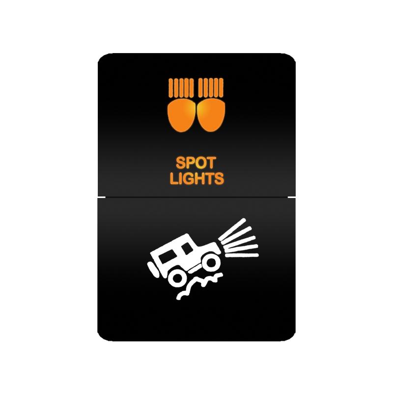 12V 24V LED Rocker Switch Dual Button ON/OFF Amber White Light for LED Light Bar Fog Lights Jeep Toyota 4Runner Land Cruiser