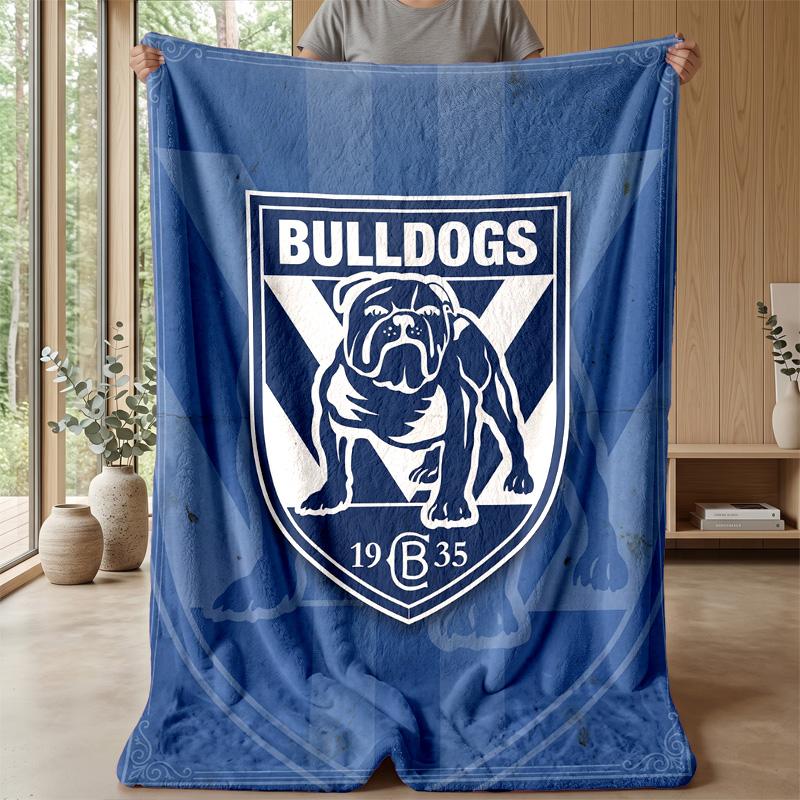 Coperta in Pile Flanella Canterbury-Bankstown Bulldogs Coperta Calda e Accogliente per Divano Letto Viaggio Uso in Tutte le Stagioni