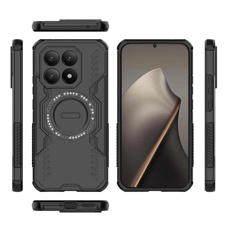 For Xiaomi 15T Case For Xiaomi 15T Pro Anti-knock Hard Armor Magnetic Adsorption Wireless Charge Back Cover For Xiaomi 15T Case