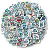 96-Sheet Cute Ugly Fish Cartoon Stickers for Planners, Kids' Decoration, Water Bottles, and DIY Albums