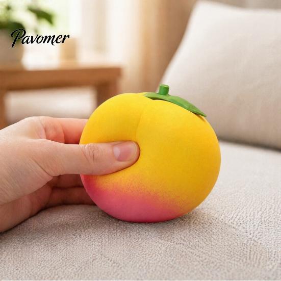 Fruit Sensory Desk Toy Giant Peach Stress Relief Toy, Realistic Large Squeeze Fidget Simulated for Adults & Kids Portable Reliever