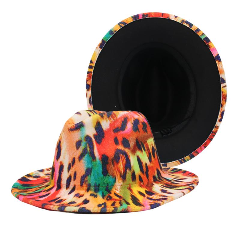 New Thousand Birds Top Hat Outer F Letter Black Double Sided Jazz Hat Felt Hat Rapper Aristocratic Style Hat