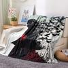1Pc Cartoon Print Flannel Blanket, High Quality Comfortable for All Seasons, Home Decor, Warmth and Comfort, Perfect for Christmas Birthday Gift