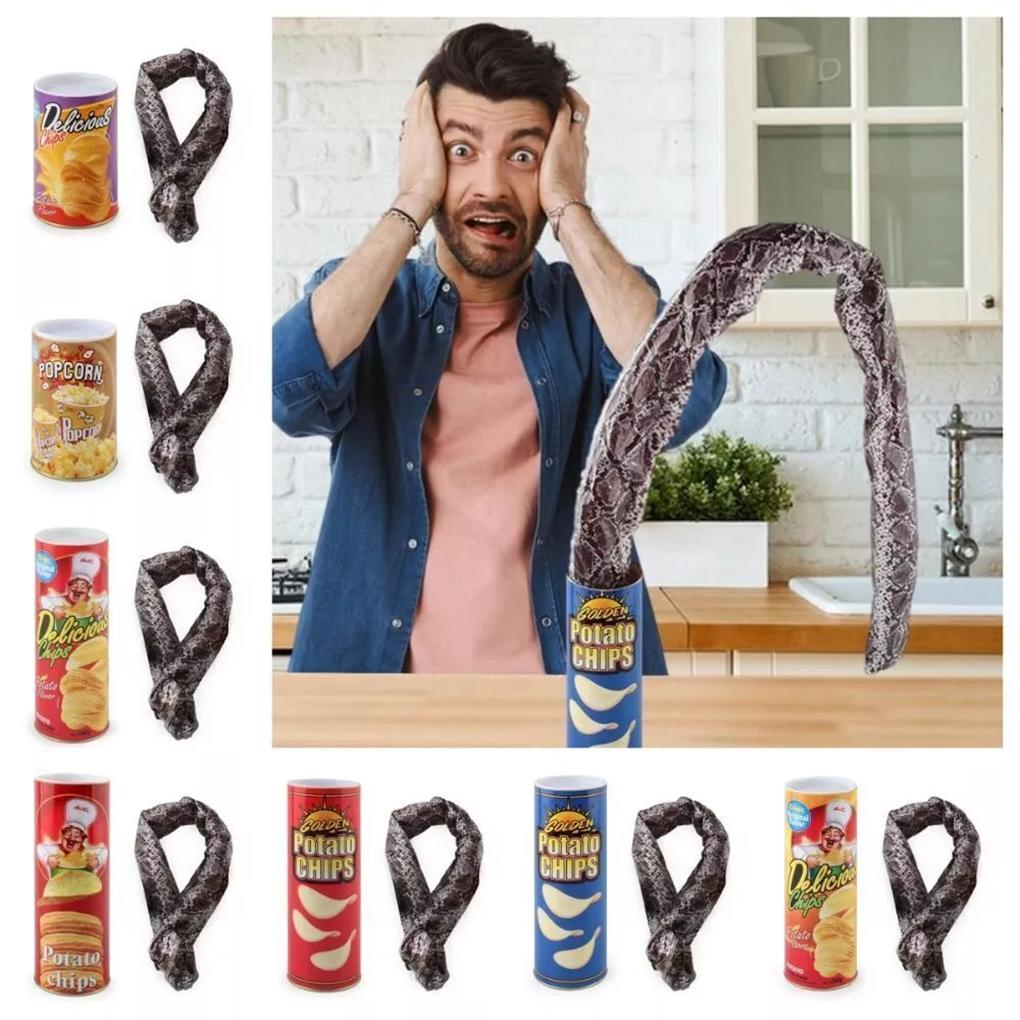 Classic Prank Toy Snake In Potato Chip Can For Fun Jokes 3. Prank Toy Is